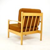 Elegant Lounge Chair In Oak, Czechoslovakia 1960s, 4 Available