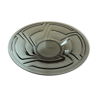Art deco cup in smoked glass