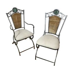 Fauteuils et chaise fer