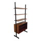 Vintage teak and metal shelf bookcase from the 60s
