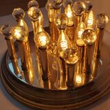 Brass plafond with Swarovski crystals, 1970s