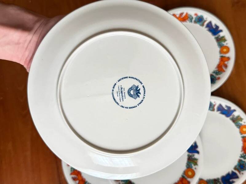 Set of 6 dessert plates Acapulco by Villeroy & Boch - 1970s