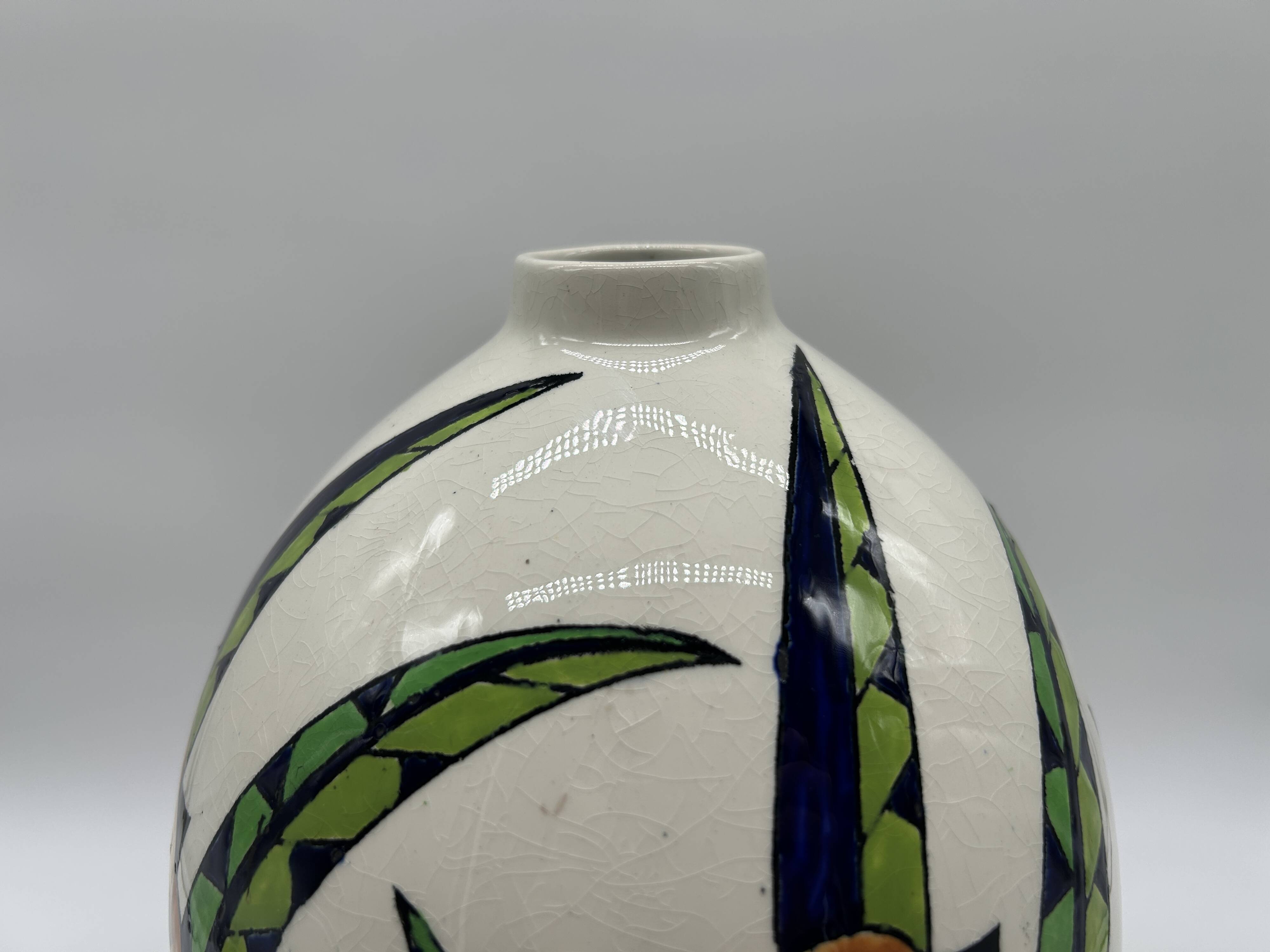 Superb art deco vase - boch freres keramis d1316