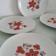 Set of 5 flat plates - Arzberg earthenware factory 1960/70