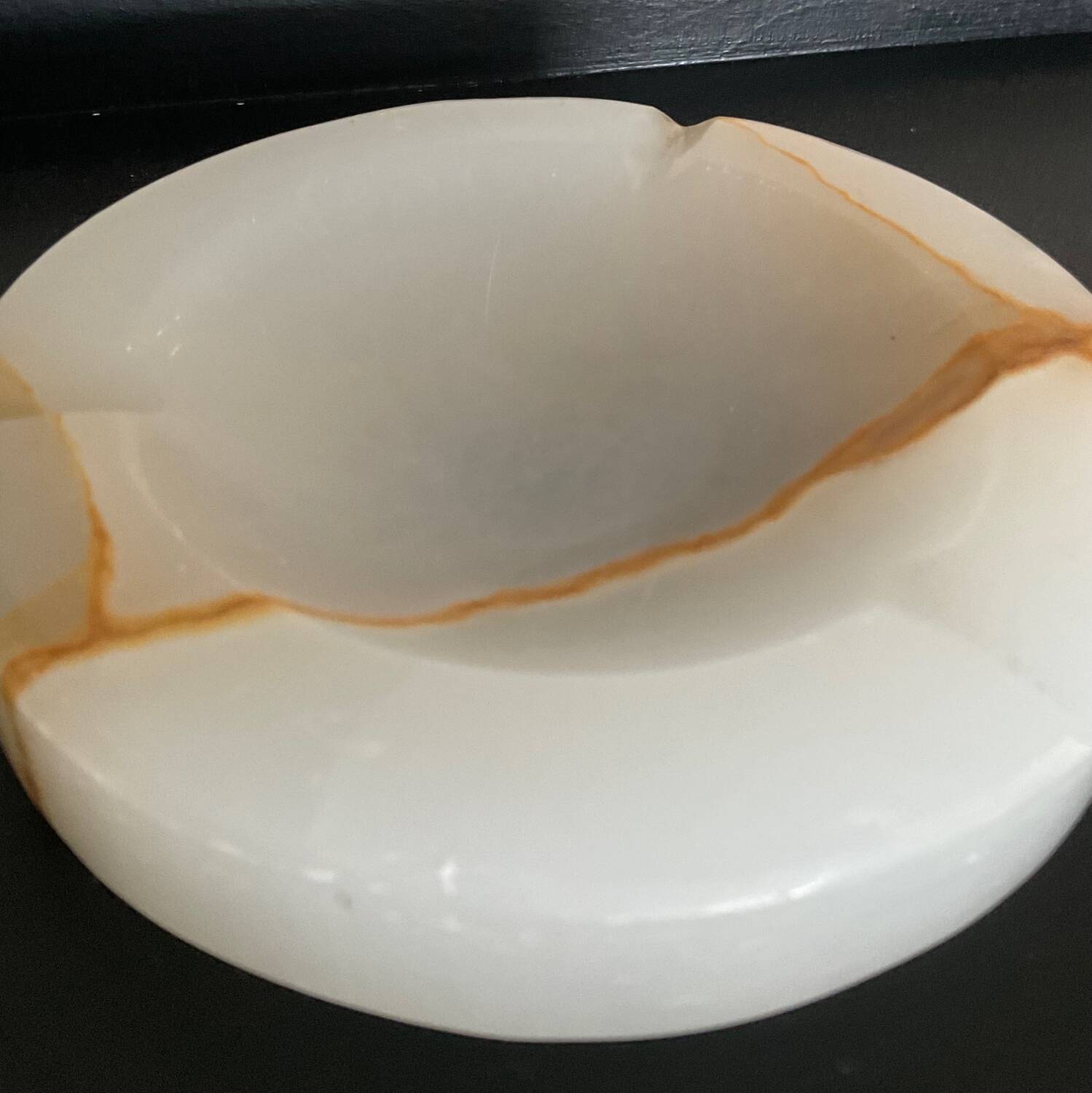 Vintage onyx ashtray from the 70s
