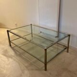 Table basse double plateau verre