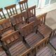 Ensemble lot de 20 chaises en bois de bistrot