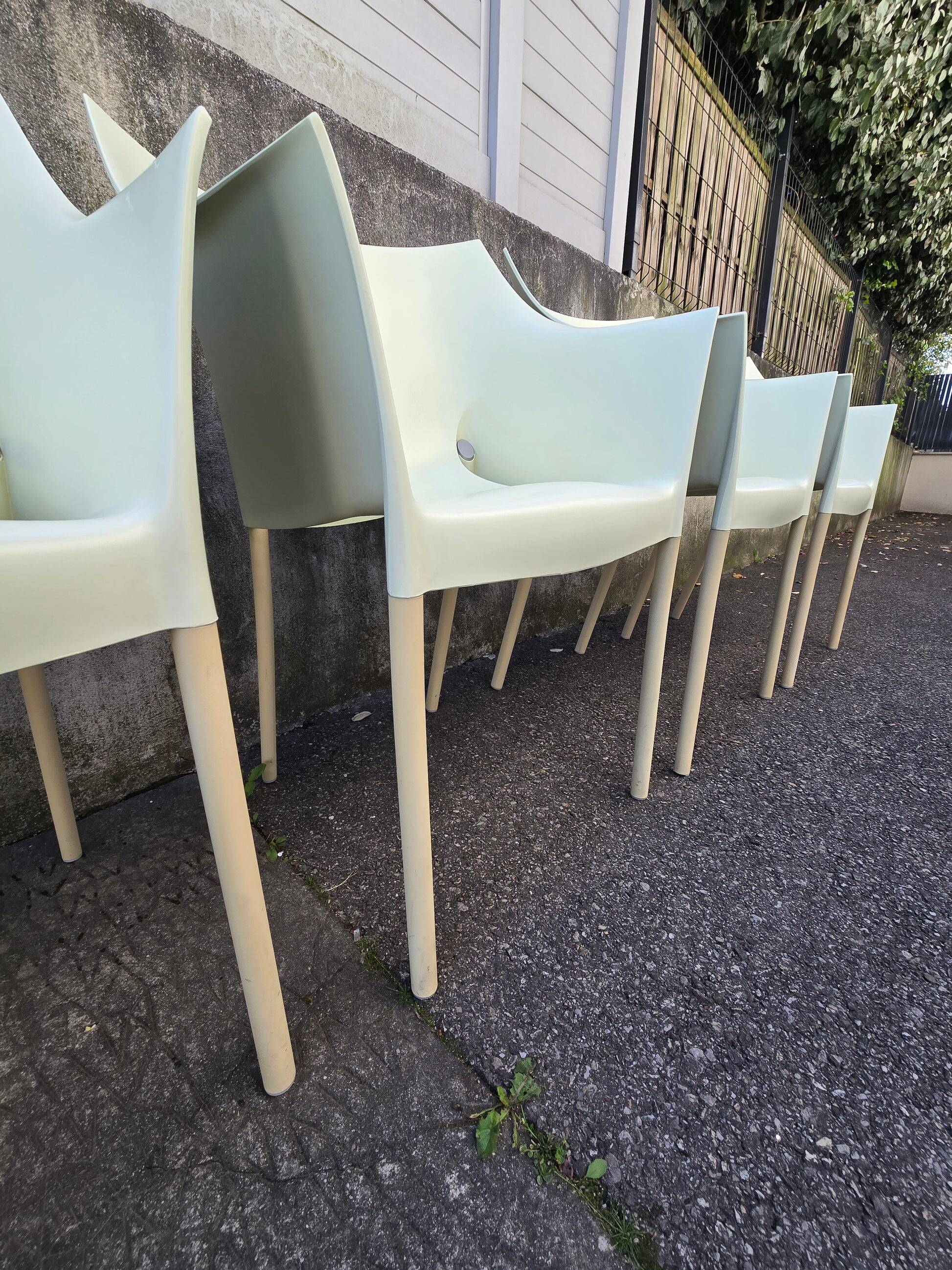 Set of 6 DR. NO chairs by Philippe Starck for Kartell – stackable Italian design.