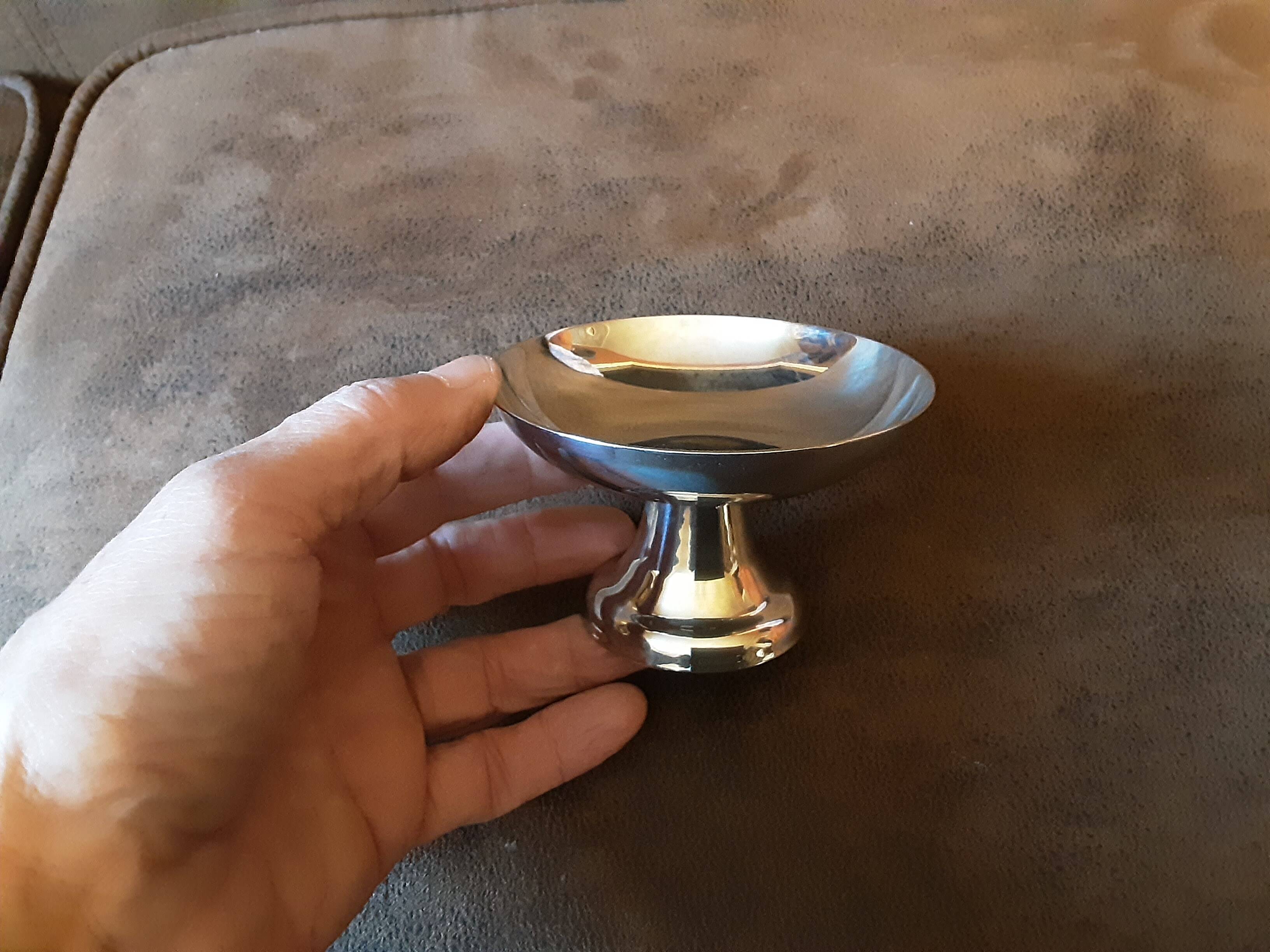 Set of 12 stainless steel footed bowls