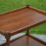 Desserte en bois, plateau en verre
