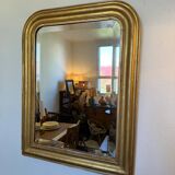 Vintage Louis Philippe mirror with antique gold beveled glass