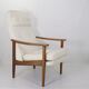 Scandinavian high back armchair from the 1960s adjustable headrest, restored
