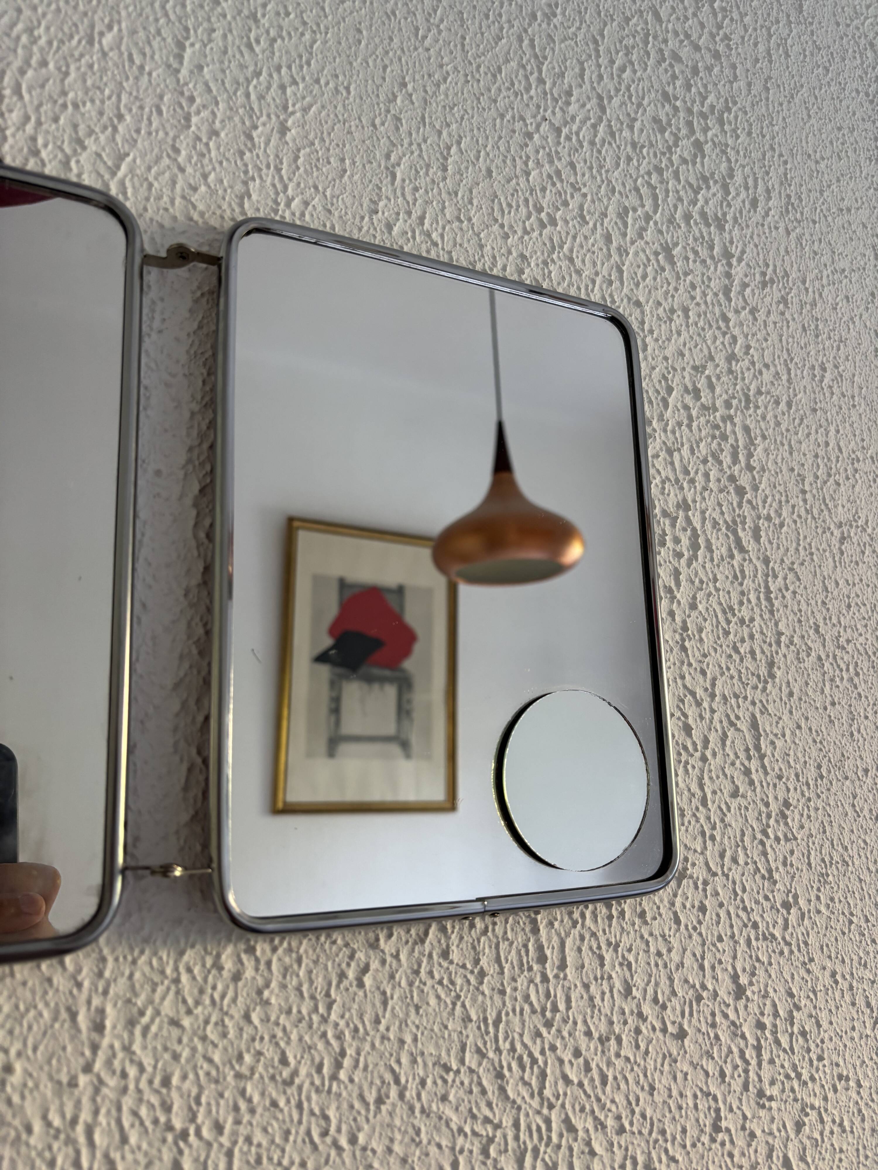 Miroir triptyque de barbier, 1960