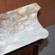 Louis Buffet in Walnut 19th Century with Drawers, Marble and Bronze Ornaments