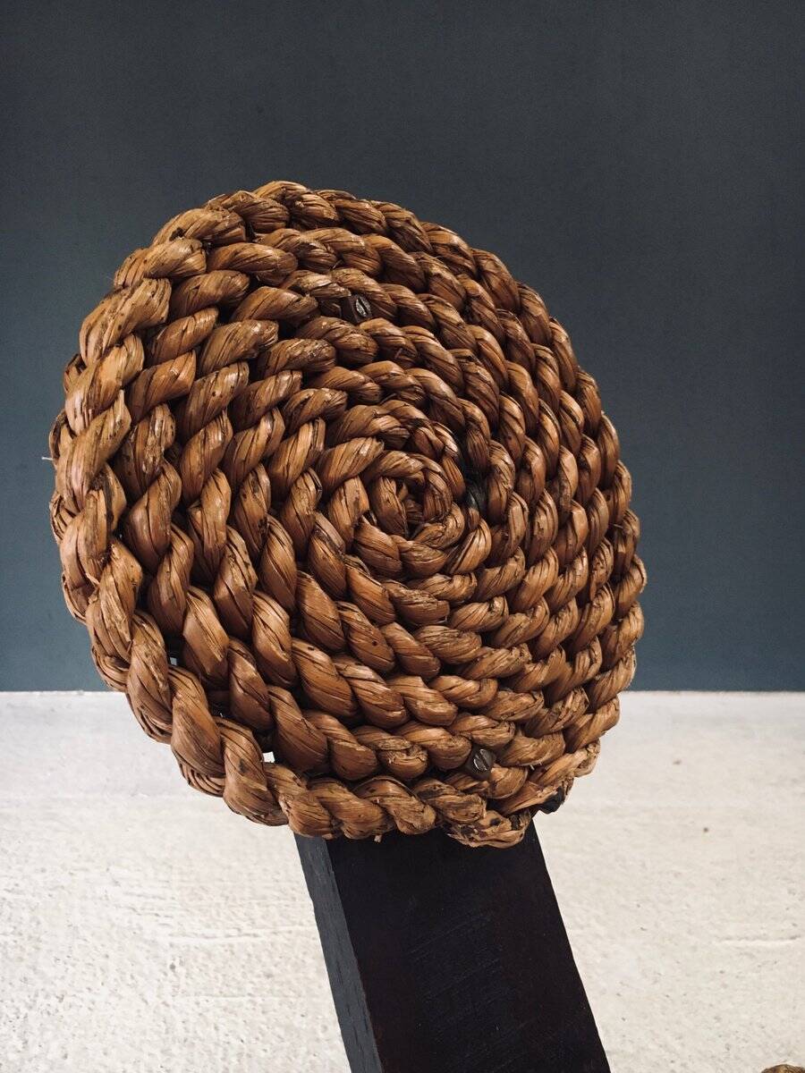 Mediterranean Tripod Side Chairs by Audoux Minet, France, 1950s, Set of 2