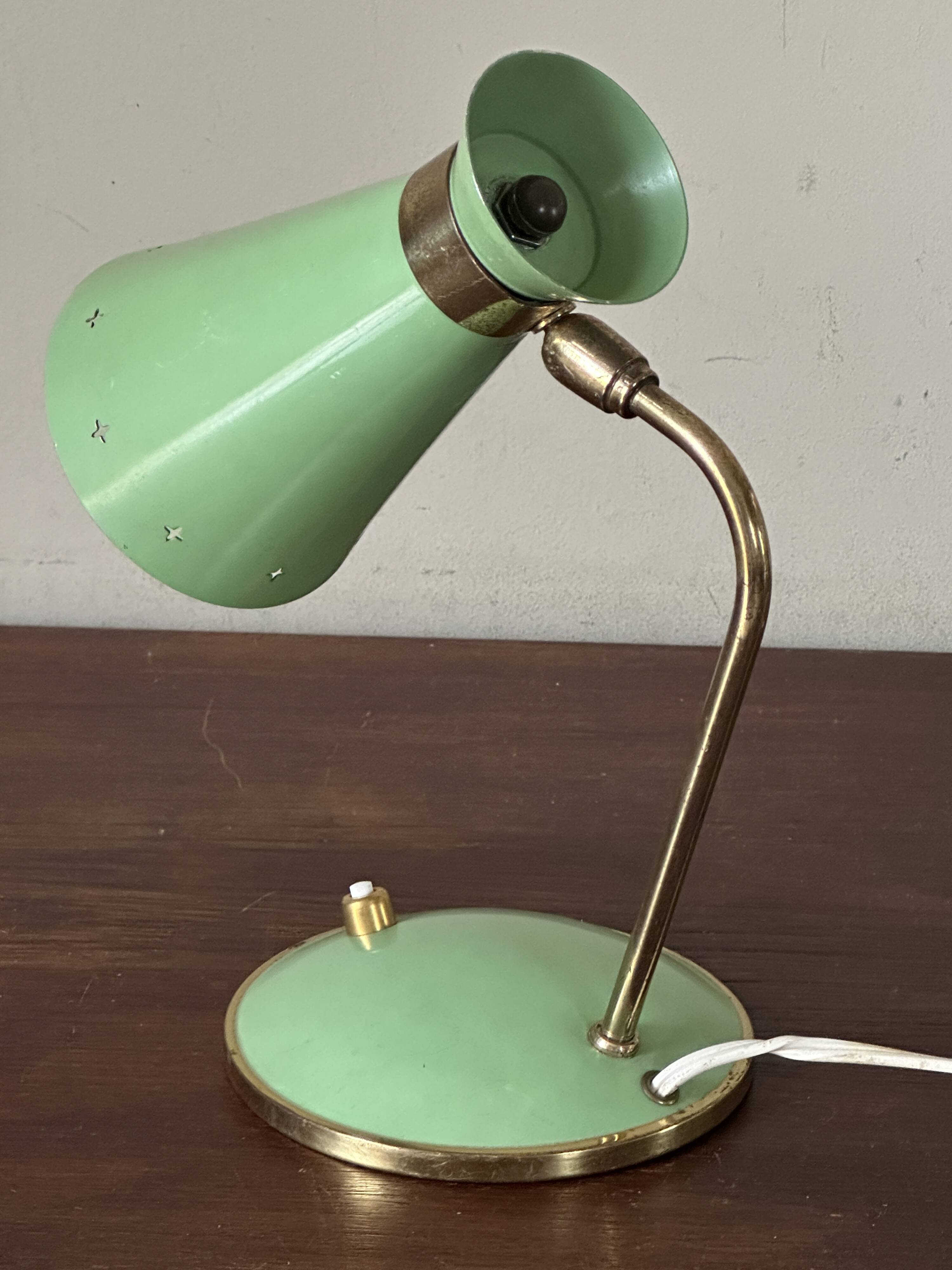 Lampe cocotte diabolo verte design années 60