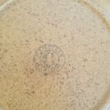 Set of 8 flat plates in Chantilly Longchamp sandstone France vintage