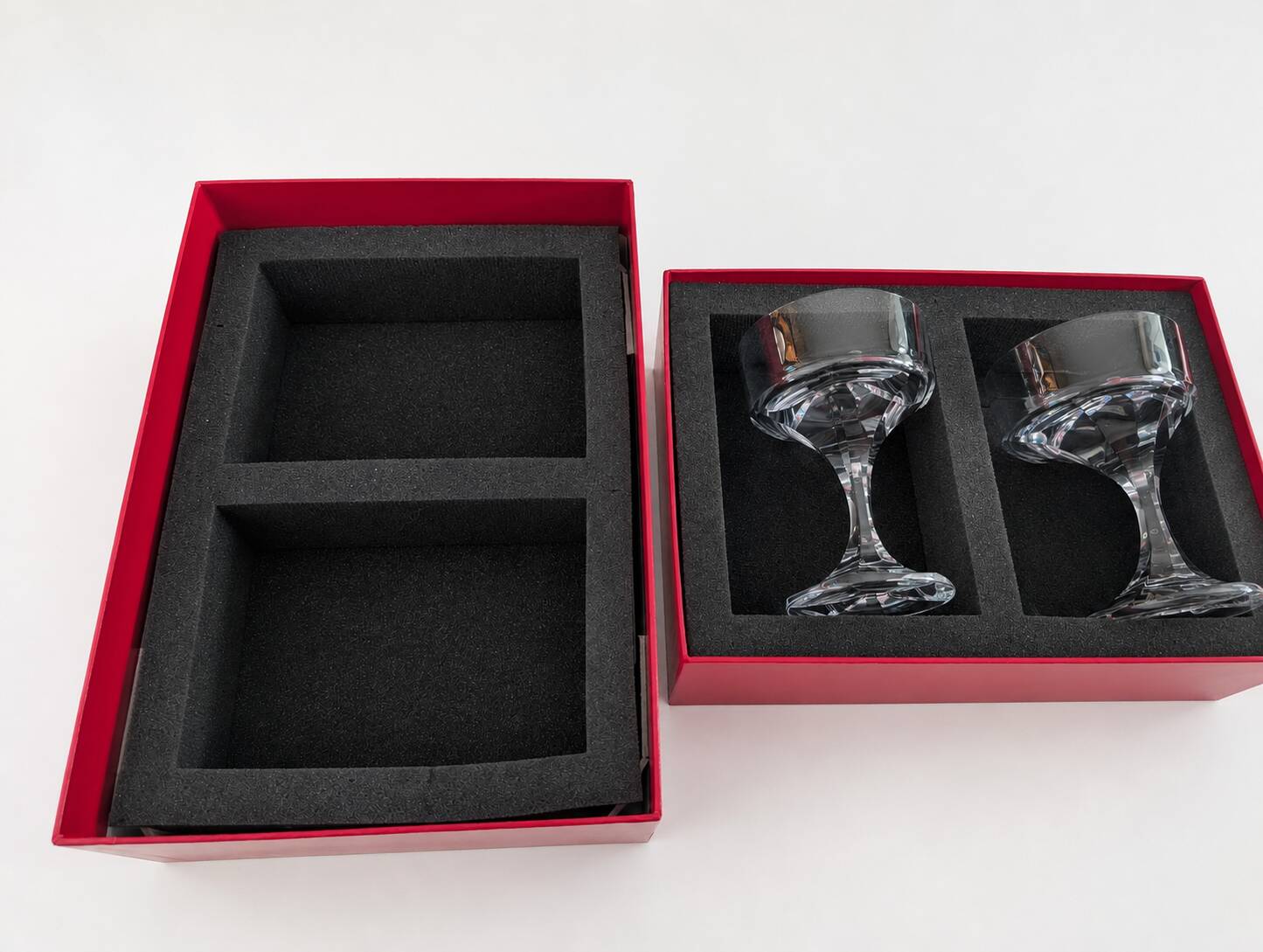 Baccarat - Boris Tabacoff - 2 Champagne glasses - Narcisse - Crystal