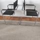 Set of 4 chrome tubular chairs