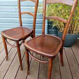 Paire d'ancienes chaises bistrot Luterma