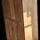 Armoire Art déco, 3 portes, 1 miroir, sablée