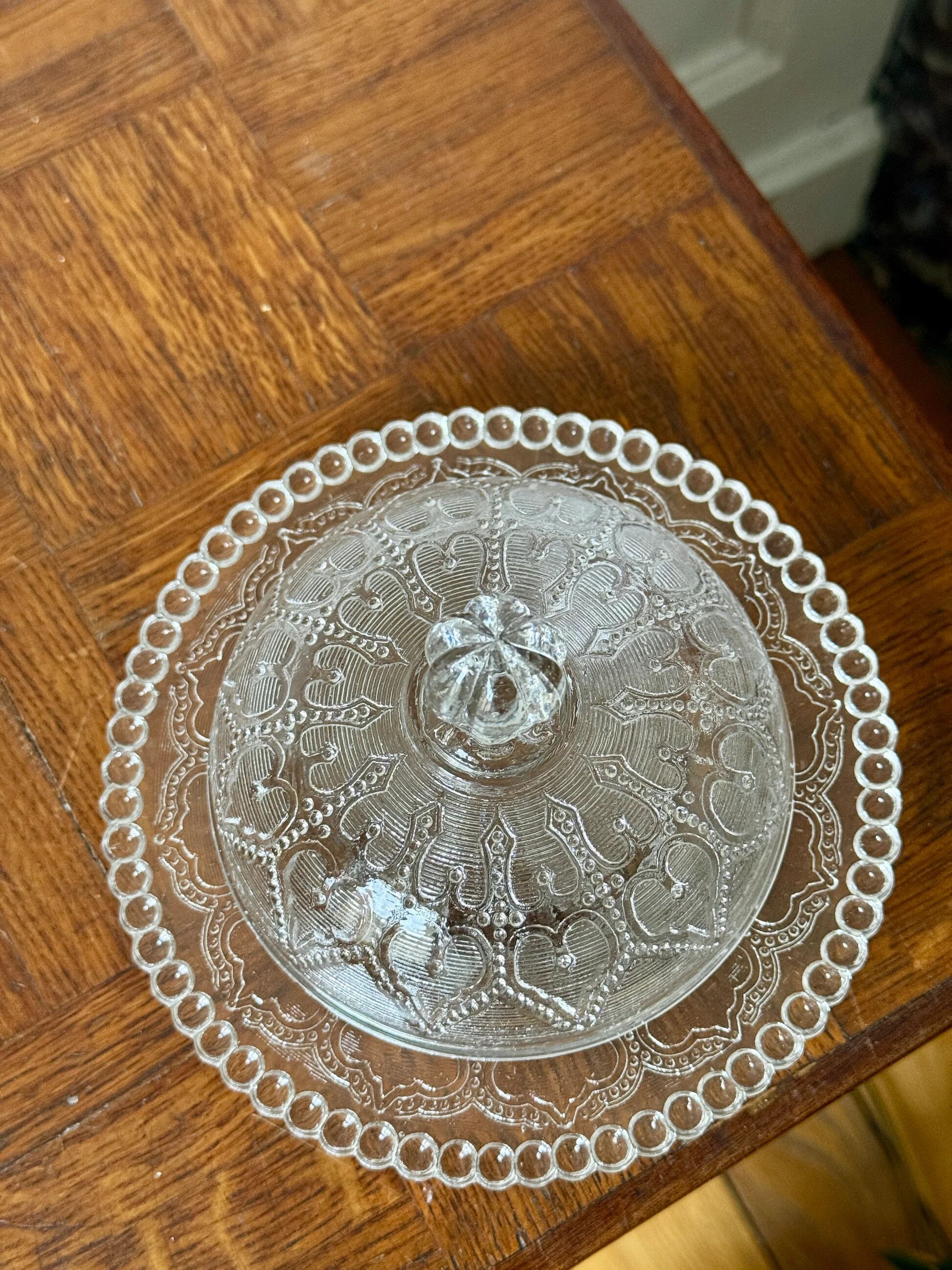 Bonbonnière, sucrier en verre