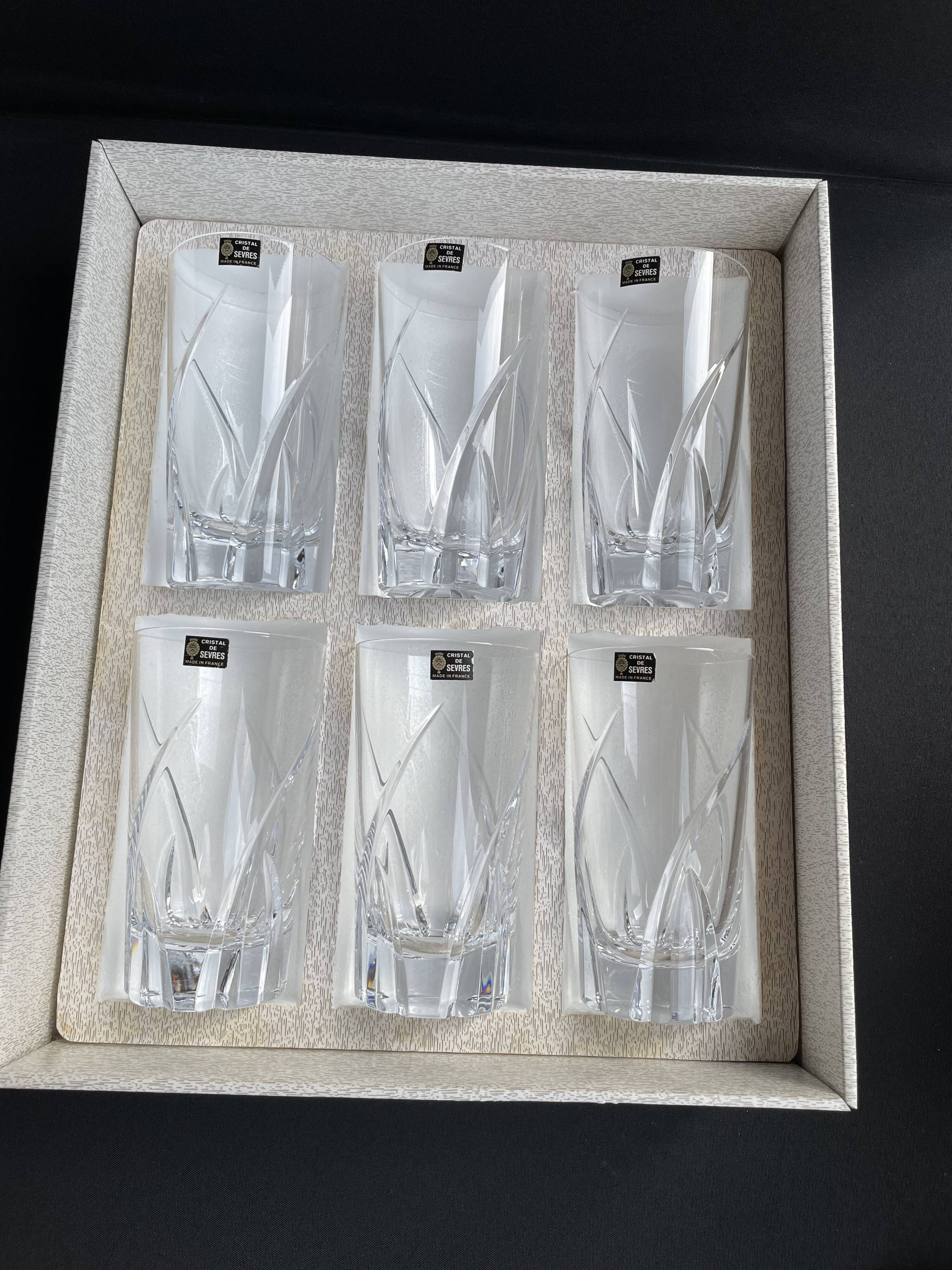 Cristal de Sèvres - Verres à orangeade (6) - Monge