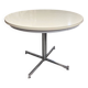 Table ronde rallonge papillon formica crème et chrome, années 60/70