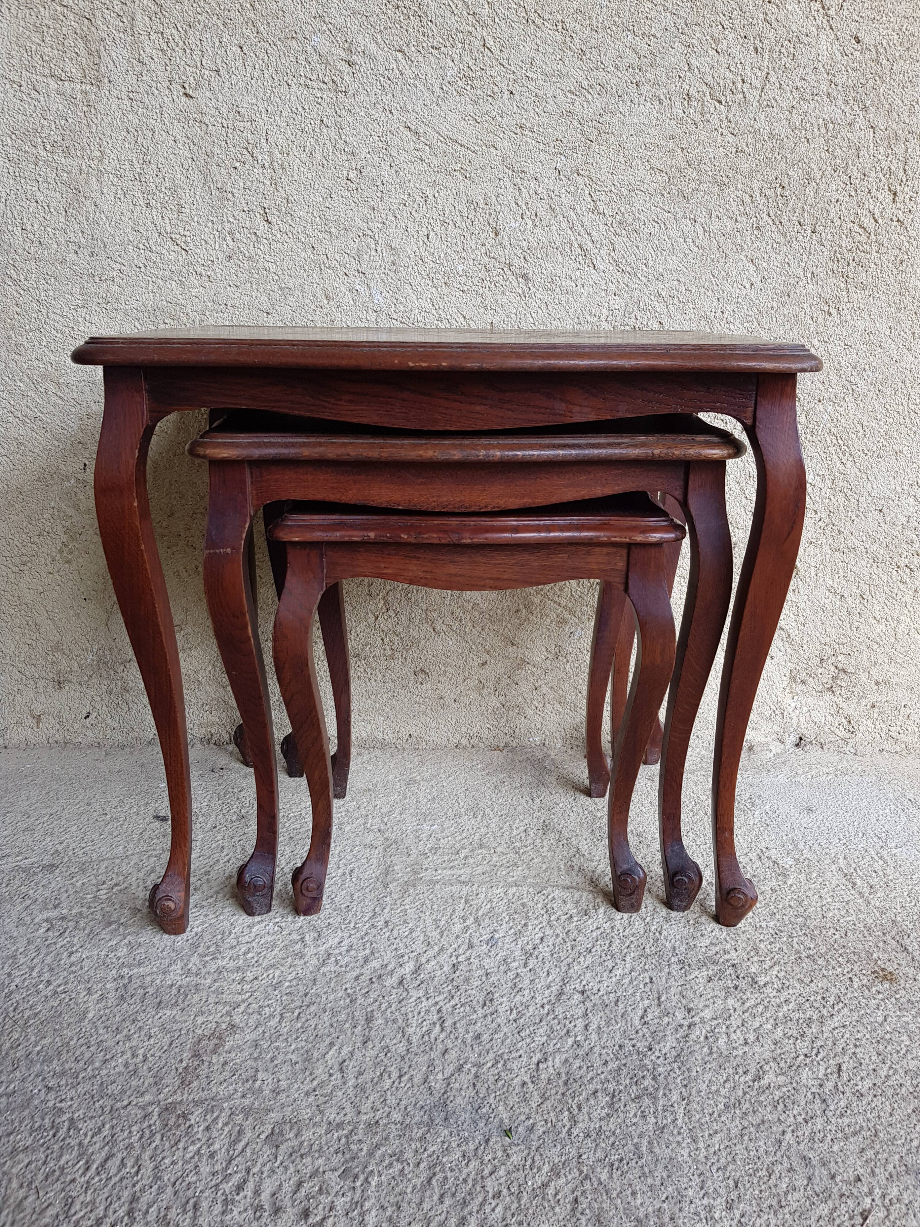 Walnut pull out tables