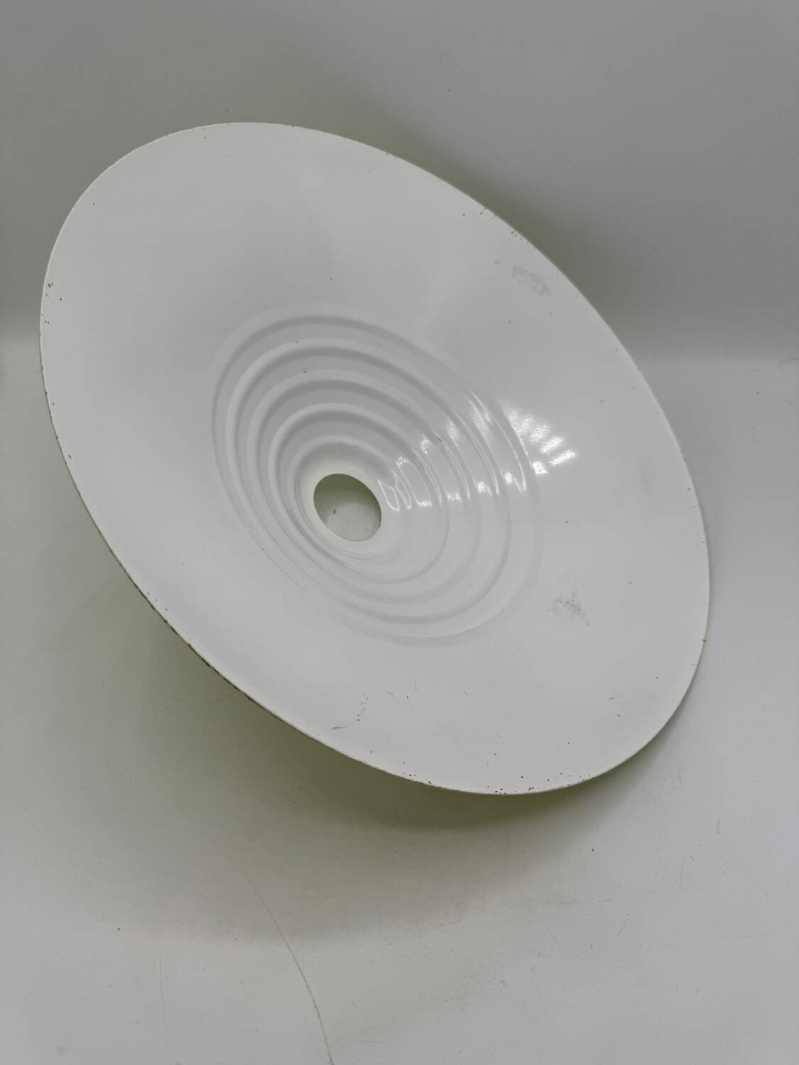 Vintage enamelled pendant light