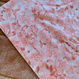 Taie de traversin motifs fleuris vintage 1970's seventies lit 2 places