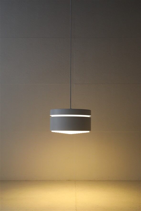 Big Danish Space Age pendant lamp / 1970s / Mid-century modern design / White