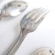 37 pieces cutlery setof silver metal with punches, 50s
