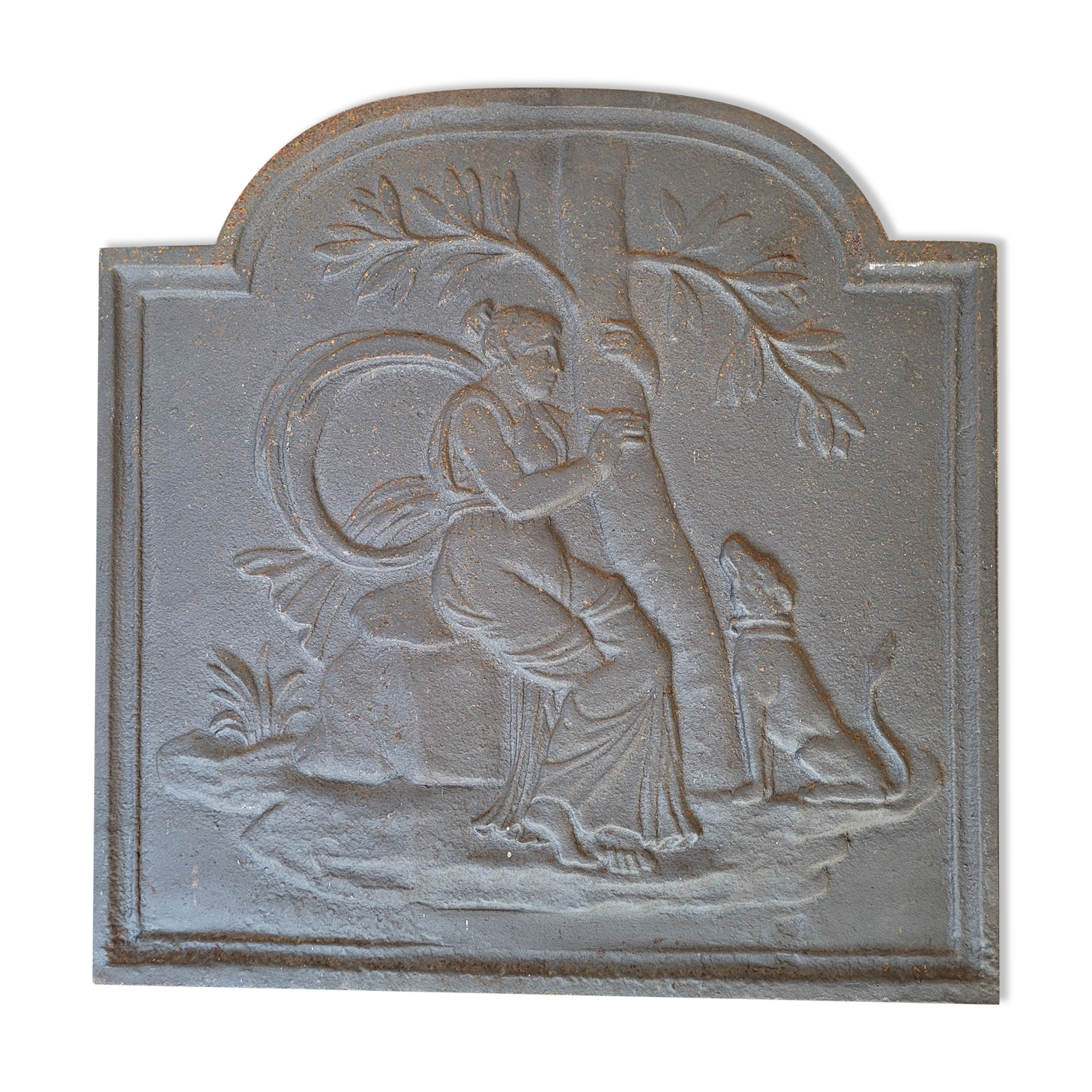Plaque de cheminée en fonte