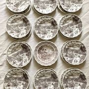 Swiss landscape Italy 25-piece dinner and soup plates
