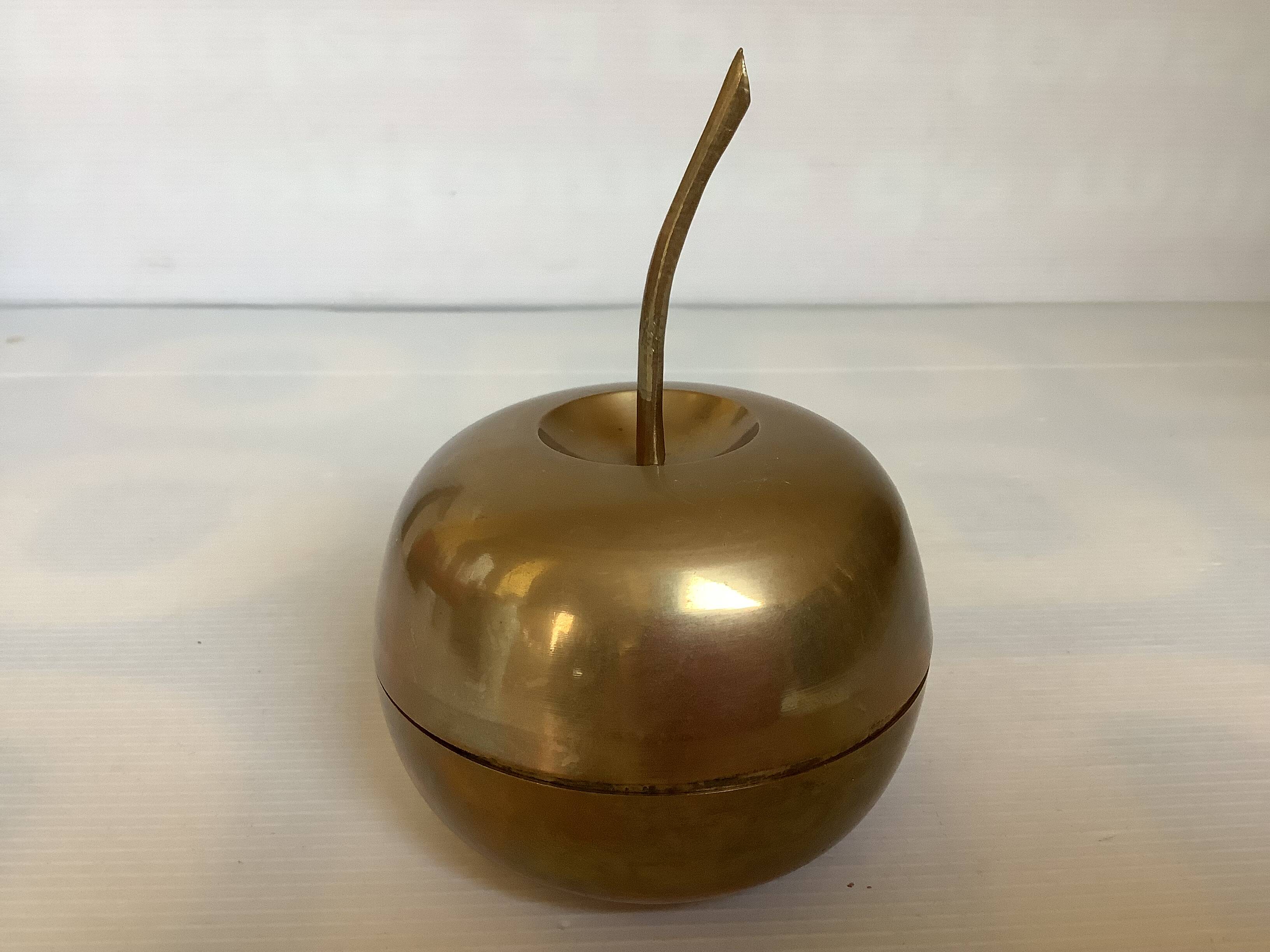 Brass apple catchall box