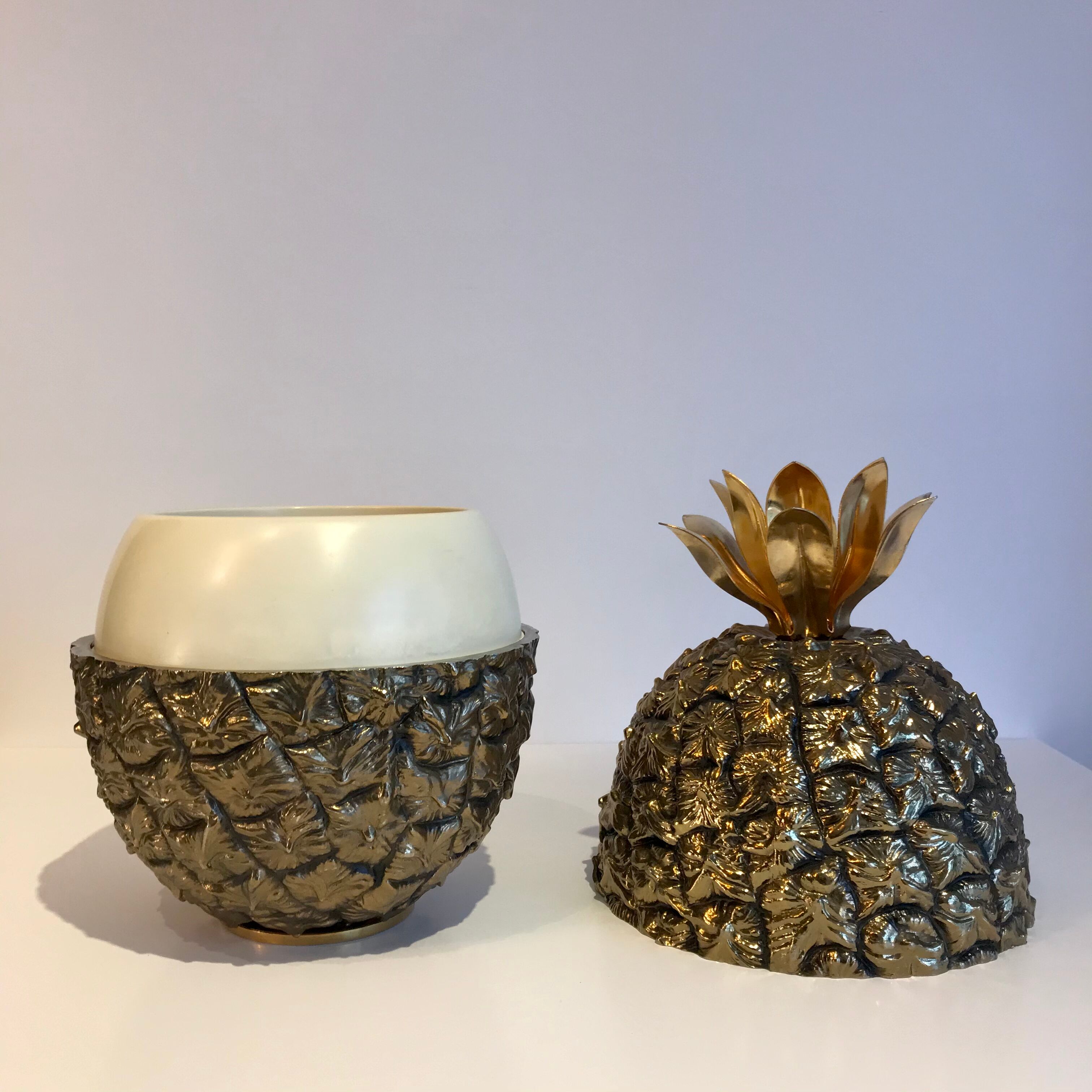Pineapple ice bucket created by vintage Michel Dartois