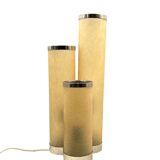 Hollywood regency fiberglass and brass table lamp, Italy 1970s