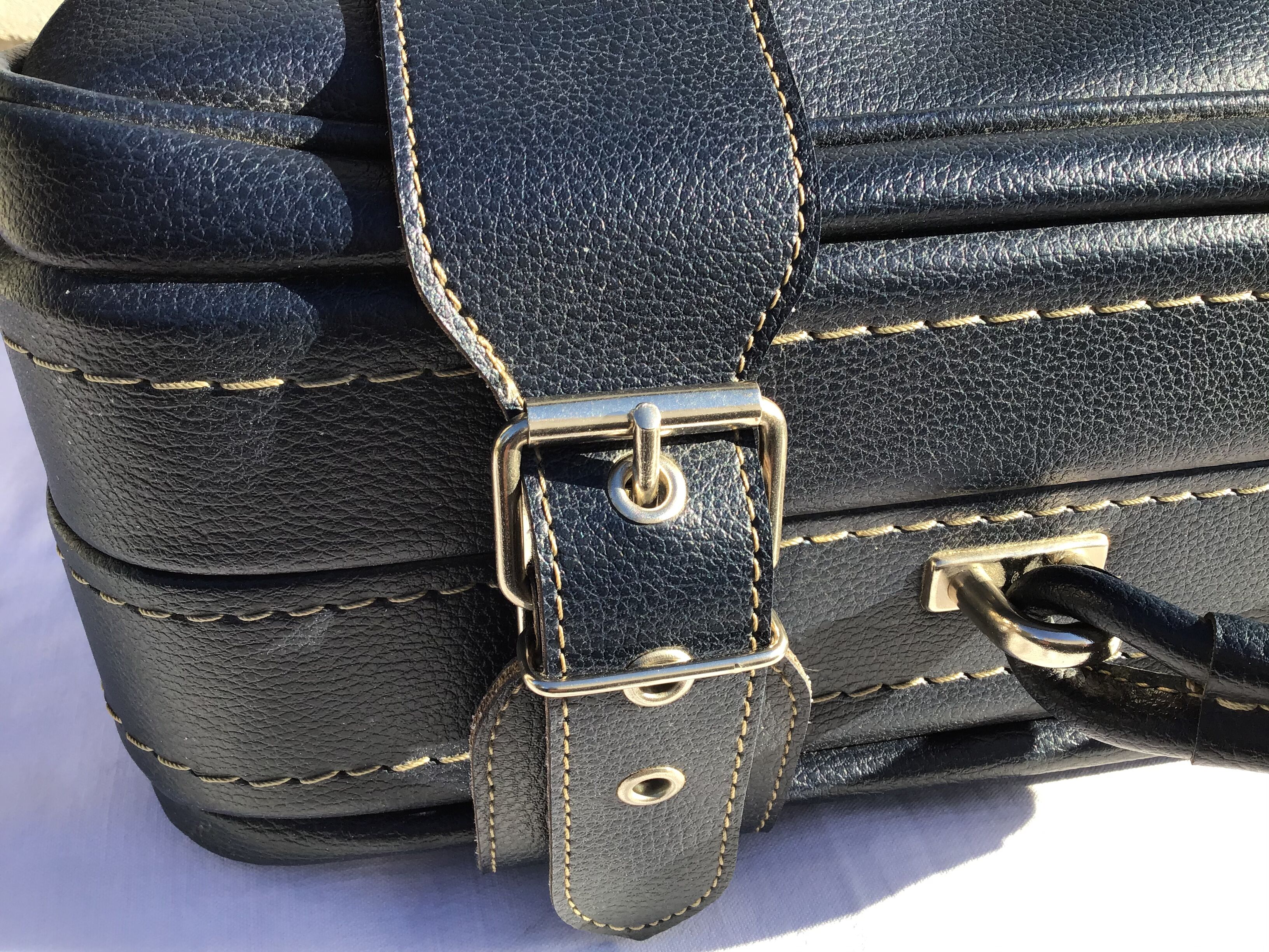Soft navy case like leather