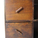 Antique, artisanal seven-drawer furniture