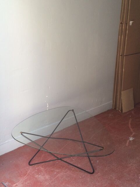 Glass coffee table model "Jasmin", Editions Airborne. 50 years