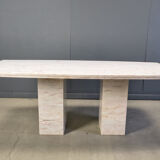 Table à manger en marbre vintage, années 1970