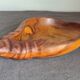 Olive wood cut shell Vintage Falcon
