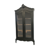 Black and wood window