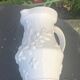 Carafe, pichet en barbotine signé Émile Tessier, Vieille France