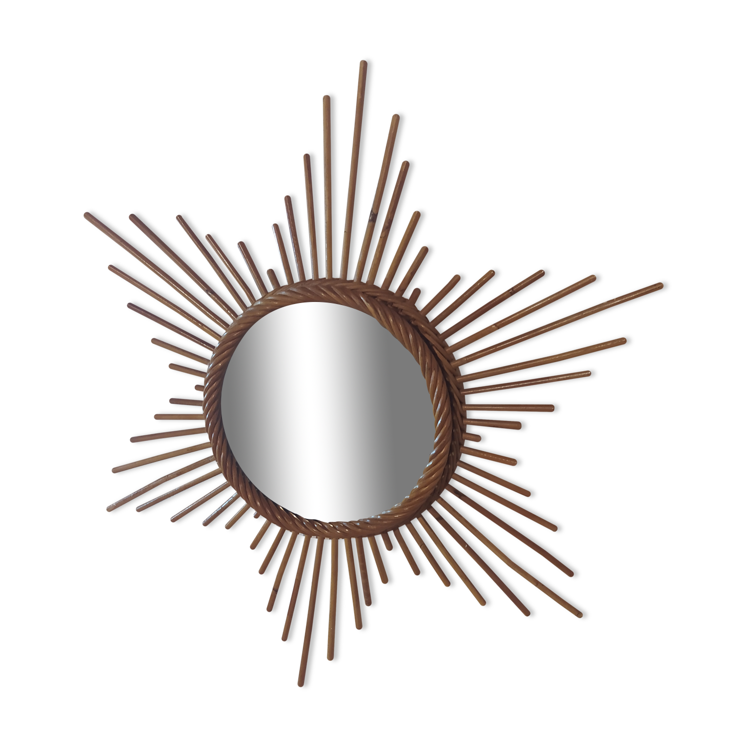 Rattan sun mirror