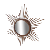 Miroir soleil rotin
