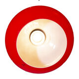 Red glass pendant lamp for Peil & Putzler