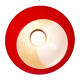Red glass pendant lamp for Peil & Putzler
