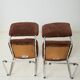 Pair of chrome and velvet chairs, Roche Bobois, 1970s